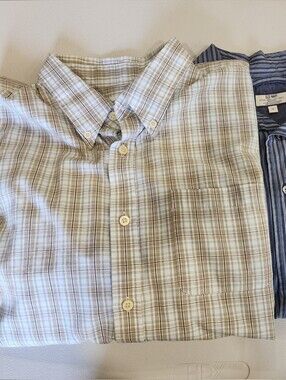2 Long Sleeve Button Up Dress Shirts